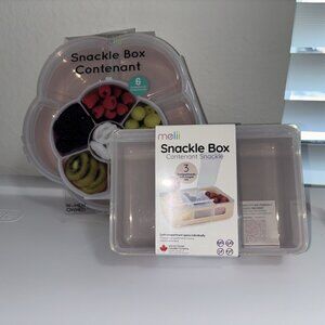 Melii Snackle Box Bundles 3 & 6 Compartments/ New